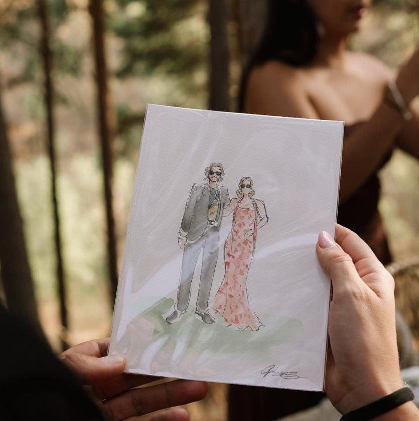 watercolor portrait sketch